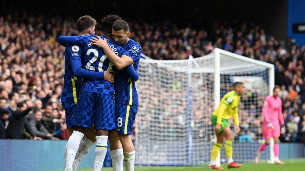 selebrasi gol para pemain Chelsea (premierleague.com)