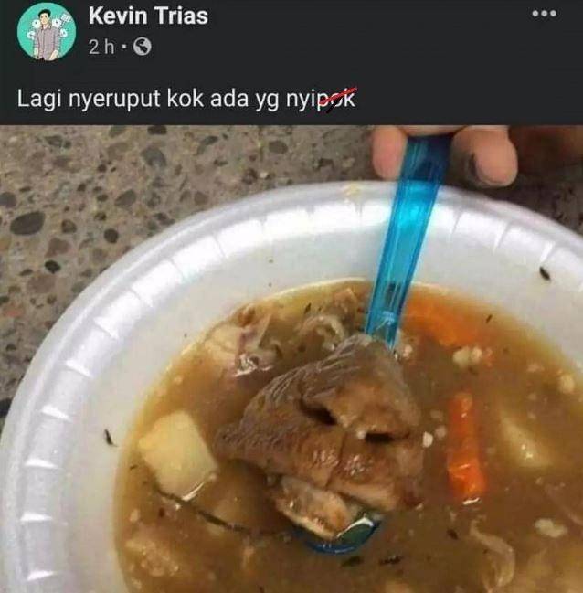 status medsos bapak lagi masak (facebook/kevin trias)