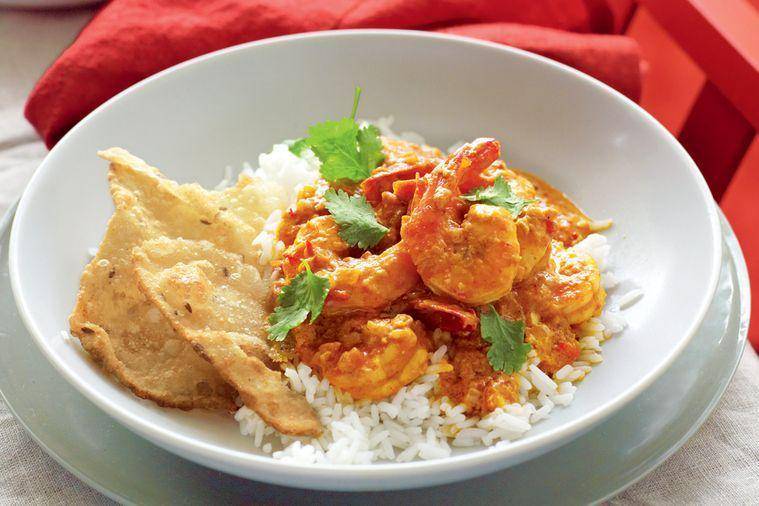 ilustrasi coconut prawn korma (www.delicious.com.au/Debbie Major)