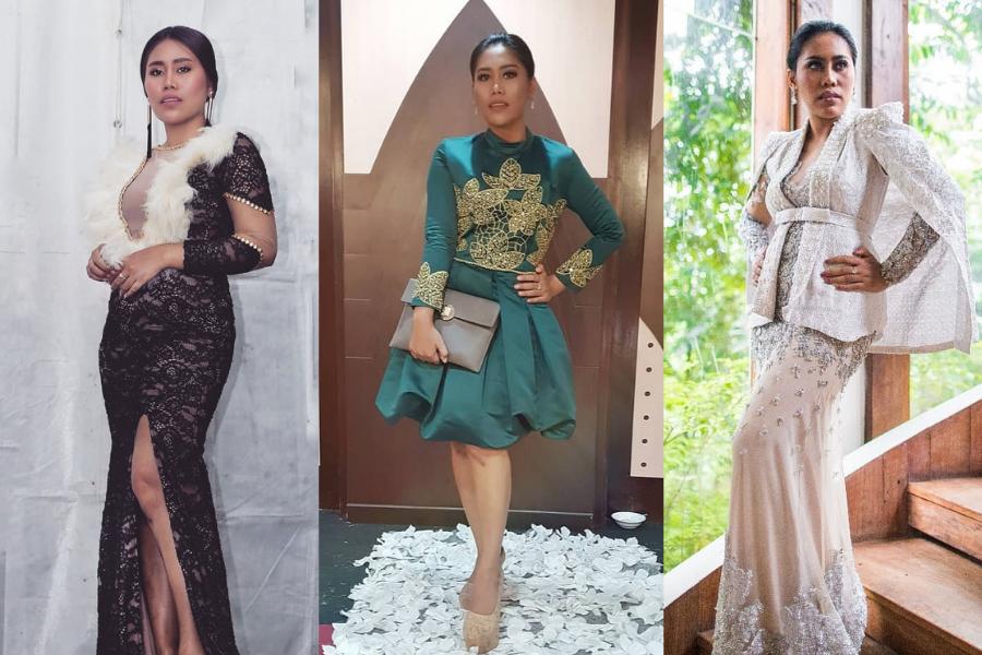 11 Inspirasi Gaya Kondangan Evi Masamba, Cetar Membahana