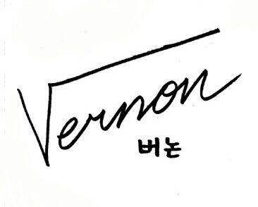 Tanda tangan Vernon SEVENTEEN (aminoapps.com)