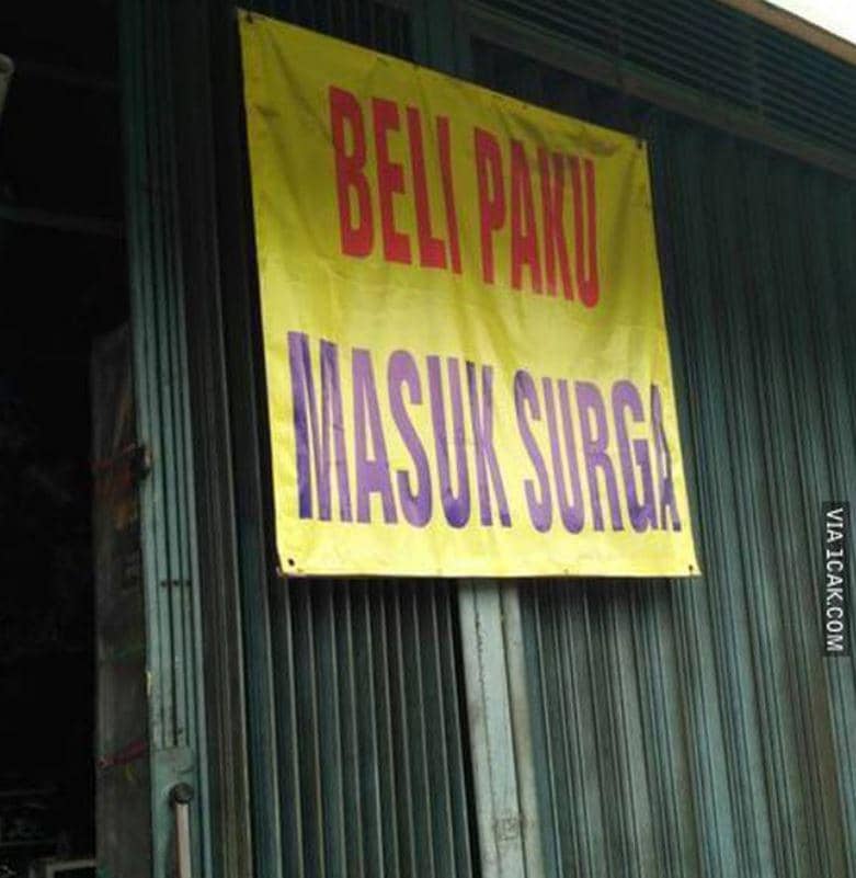 tulisan di spanduk promo (1cak.com)