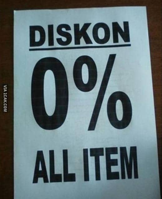 tulisan di spanduk promo (1cak.com)