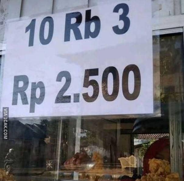 tulisan di spanduk promo (1cak.com)