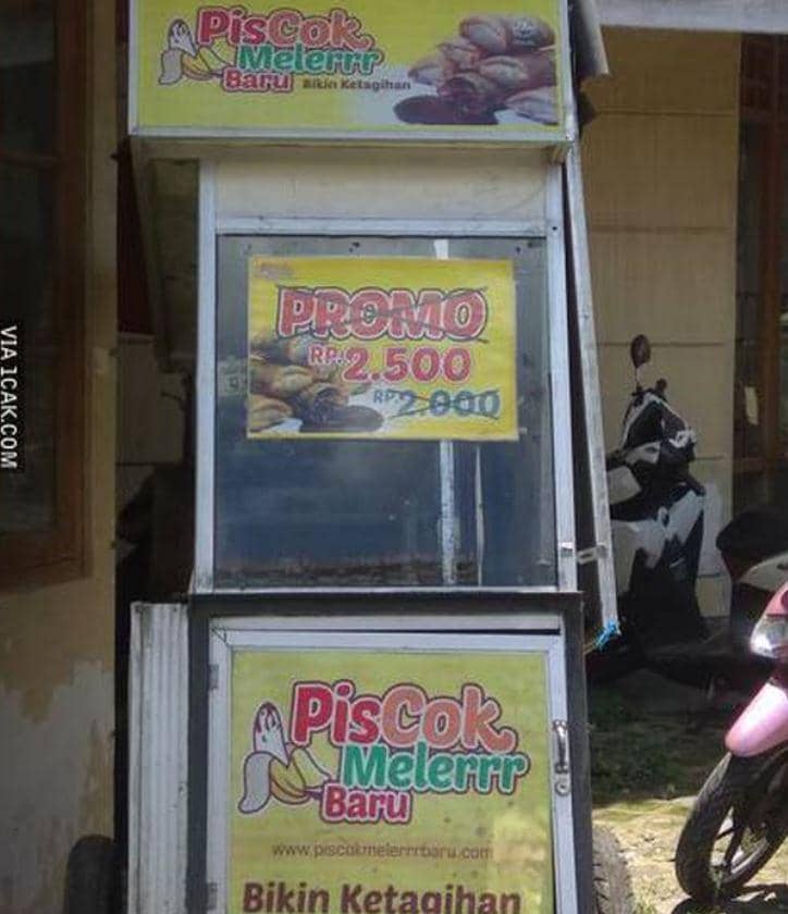 tulisan di spanduk promo (1cak.com)