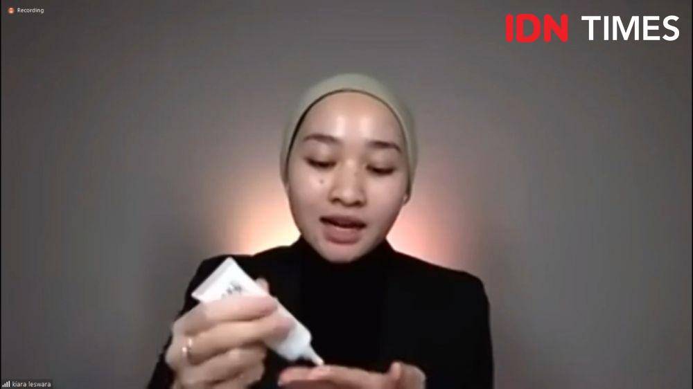 Virtual Media Gathering: Peluncuran Tokopedia Beauty Awards 2021 dan Makeup Class. Senin (25/10/2021). (IDN Times/Annisa Nisrina)