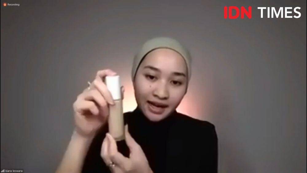 Virtual Media Gathering: Peluncuran Tokopedia Beauty Awards 2021 dan Makeup Class. Senin (25/10/2021). (IDN Times/Annisa Nisrina)
