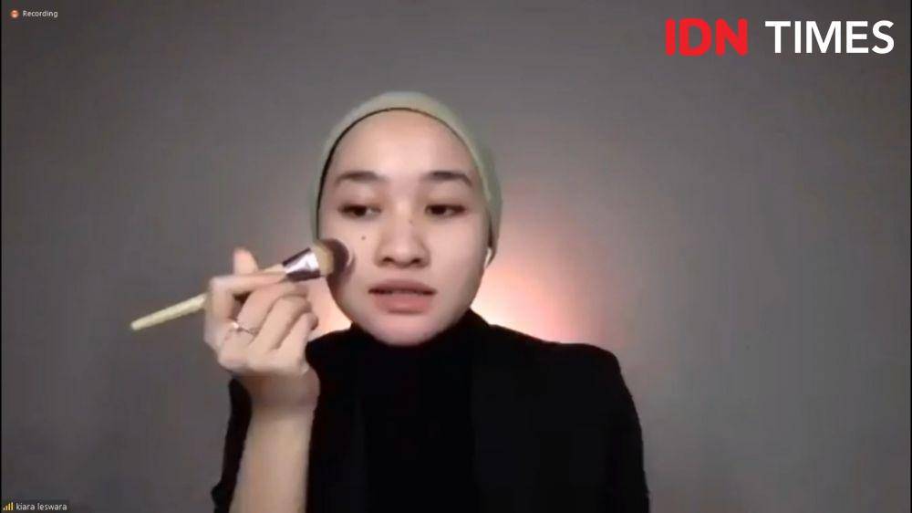 Virtual Media Gathering: Peluncuran Tokopedia Beauty Awards 2021 dan Makeup Class. Senin (25/10/2021). (IDN Times/Annisa Nisrina)