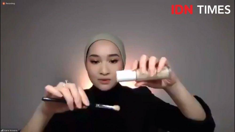 Virtual Media Gathering: Peluncuran Tokopedia Beauty Awards 2021 dan Makeup Class. Senin (25/10/2021). (IDN Times/Annisa Nisrina)