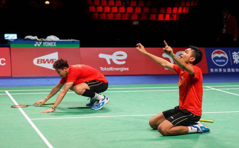 Ganda putra Indonesia Fajar Alfian dan Muhammad Rian Ardianto (bwfthomasubercups.bwfbadminton.com)