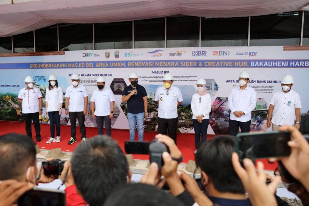 Pemerintah secara resmi memulai realisasi pembangunan proyek Bakauheni Harbour City (BHC) di Menara Siger. (IDN Times/Istimewa)