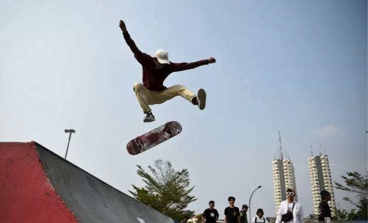Area skateboard di RTH Kalijodo (ANTARA FOTO/Galih Pradipta)