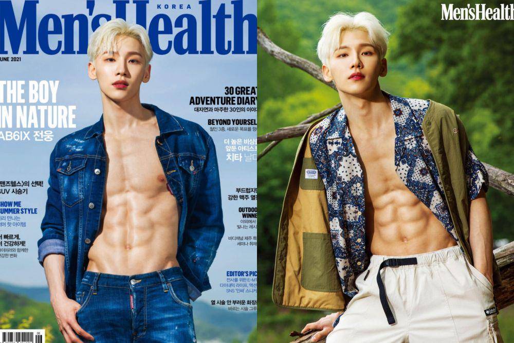 Jeon Woong AB61X saat menjadi bintang majalah Men's Health Korea. (dok. Men's Helath Korea)