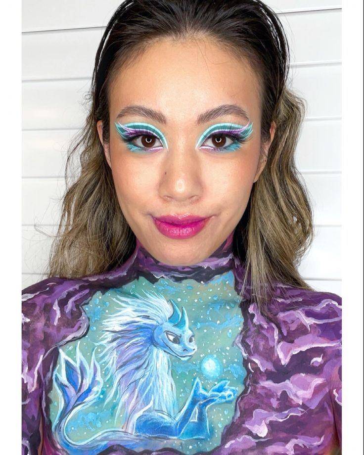 Raya and the Last Dragon inspired makeup (youtube.com/Rhea Kim)