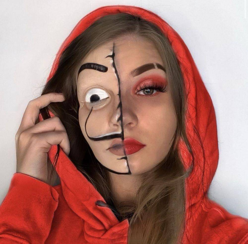 Moneyheist makeup ideas (instagram.com/eva.anna.beauty)