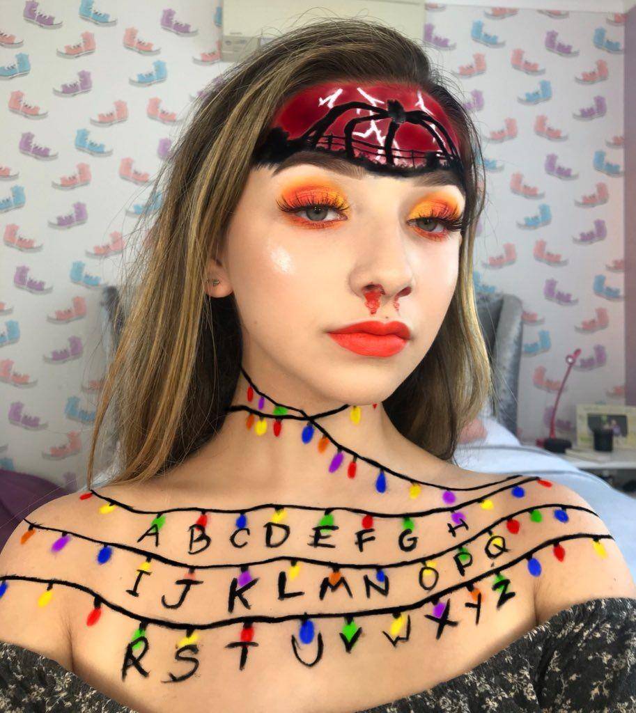 Stranger things makeup inspired (instagram.com/muaholics)