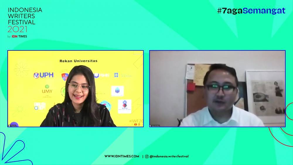 potret sesi Culinary Story Teller di IWF 2021 bersama Kevindra Soemantri (youtube.com/IDN Times)