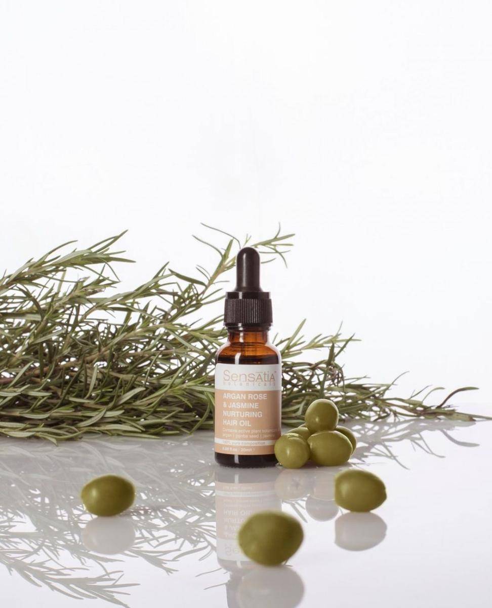 Sensatia Botanicals Argan Rose-Jasmine Nurturing Hair Oil (instagram.com/sensatiabotanicals)