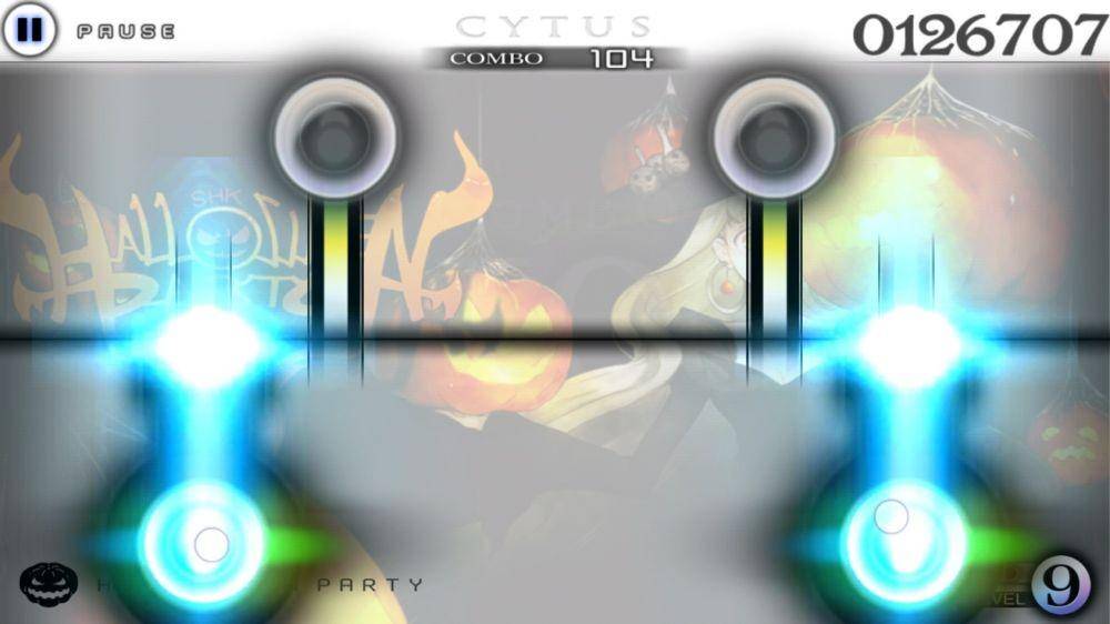 Berbeda dengan DEEMO, kamu harus menekan tombol ketika garis berada di atasnya (dok. Rayark/Cytus)