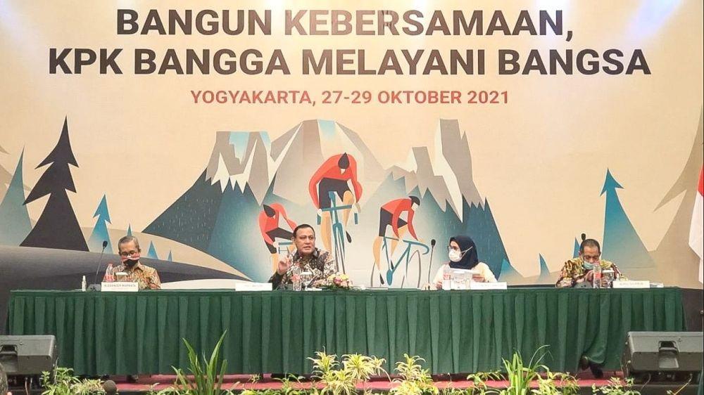Pimpinan KPK saat rapat kerja KPK di Yogyakarta. (dok. Humas KPK)