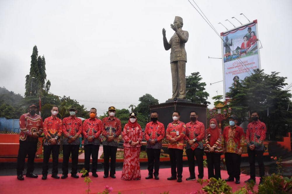 Taman UMKM Bung Karno diresmikan Presiden RI ke 5 Megawati Soekarno Putri secara virtual, Kamis (28/10/2021). (IDN Times/Istrimewa).