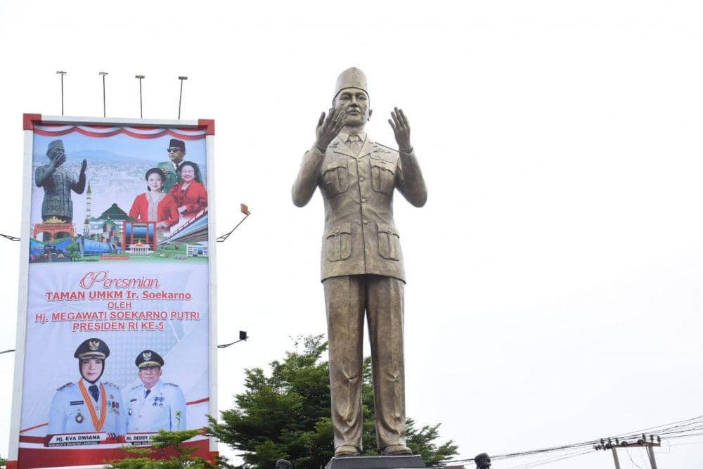 Taman UMKM Bung Karno diresmikan Presiden RI ke 5 Megawati Soekarno Putri secara virtual, Kamis (28/10/2021). (IDN Times/Istrimewa).