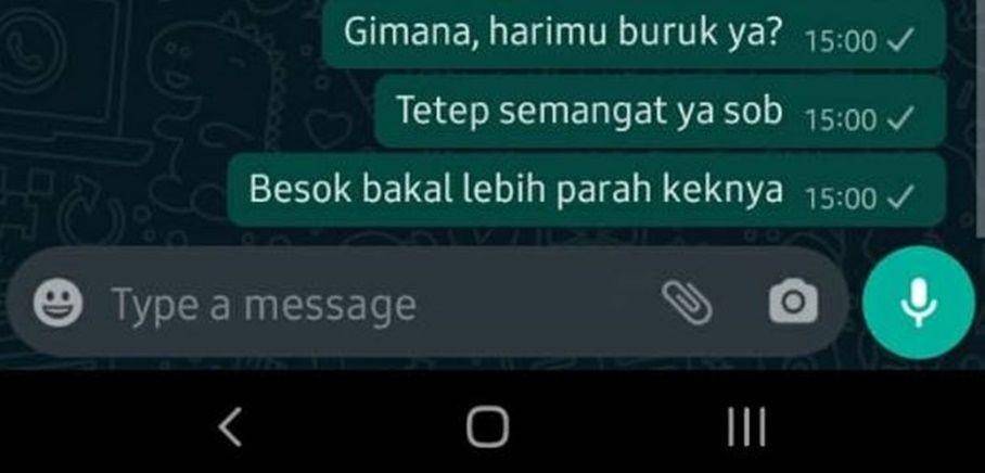 chat kirain mau dikasih motivasi (instagram.com/receh.id)