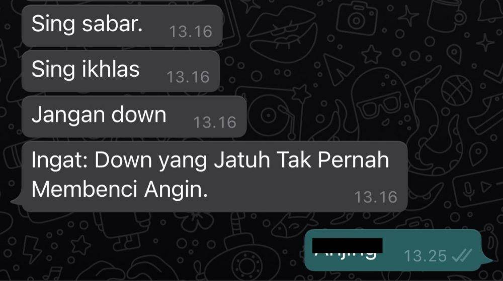 chat kirain mau dikasih motivasi (twitter.com/dittameliaa)