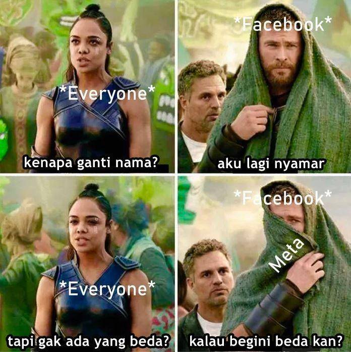 meme facebook ganti nama Meta (9gag.com)