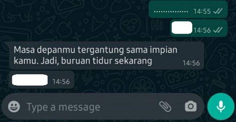 chat kirain mau dikasih motivasi (instagram.com/receh.id)