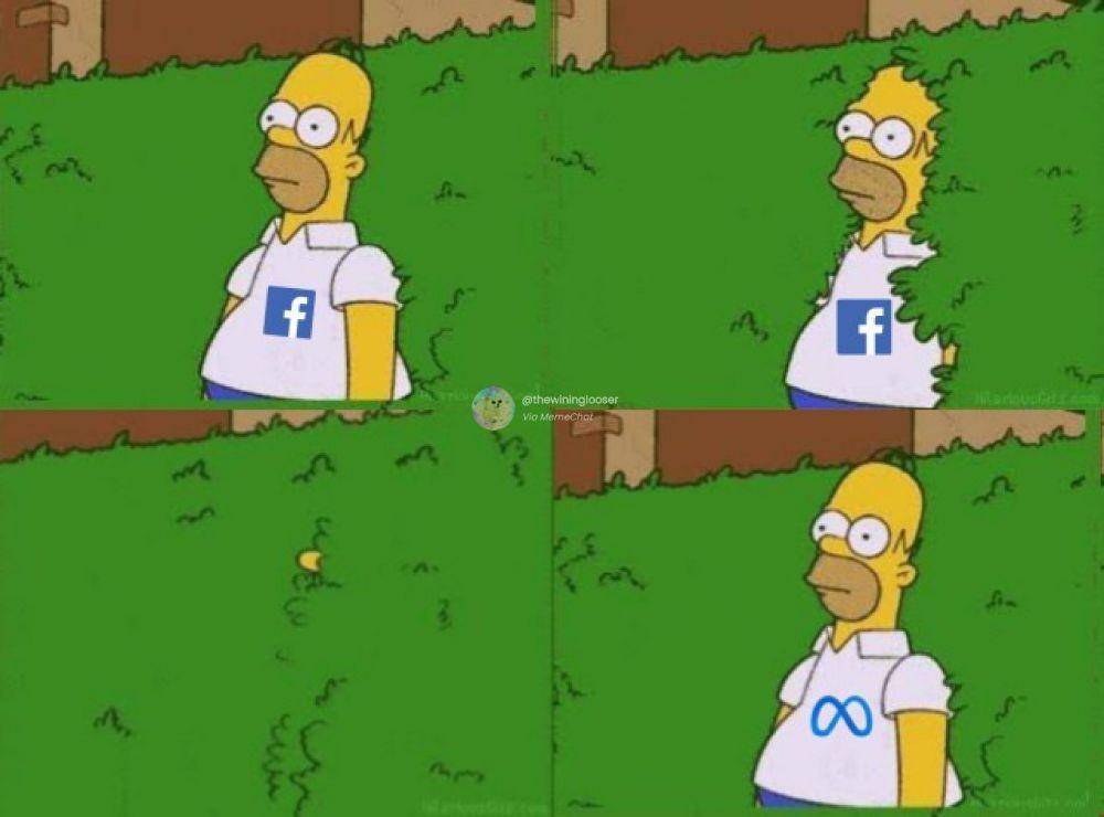 meme facebook ganti nama Meta (twitter.com/thewininglooser)