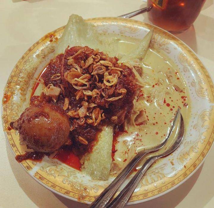 Potret lontong orari khas Banjarmasin (Instagram.com/priska_owen)