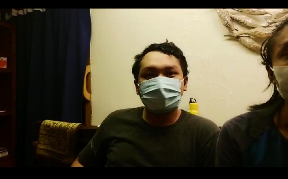 Tangkapan gambar video ABK Voyager yang tertahan di Guam. Dok/istimewa