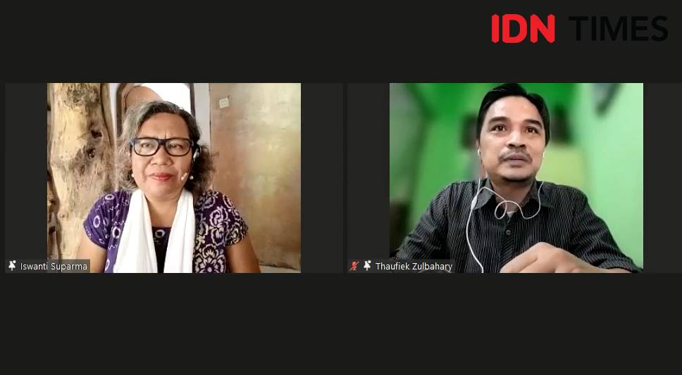 Tangkapan layar Gerakan Perempuan Perlindungan Indonesia (GPPI) melakukan sharing seputar sidang Komite CEDAW ke-80 pada kegiatan Media Briefing "Implementasi CEDAW di Indonesia" pada Jumat (29/10/21) (IDN Times/Annisa Dewi Lestari)