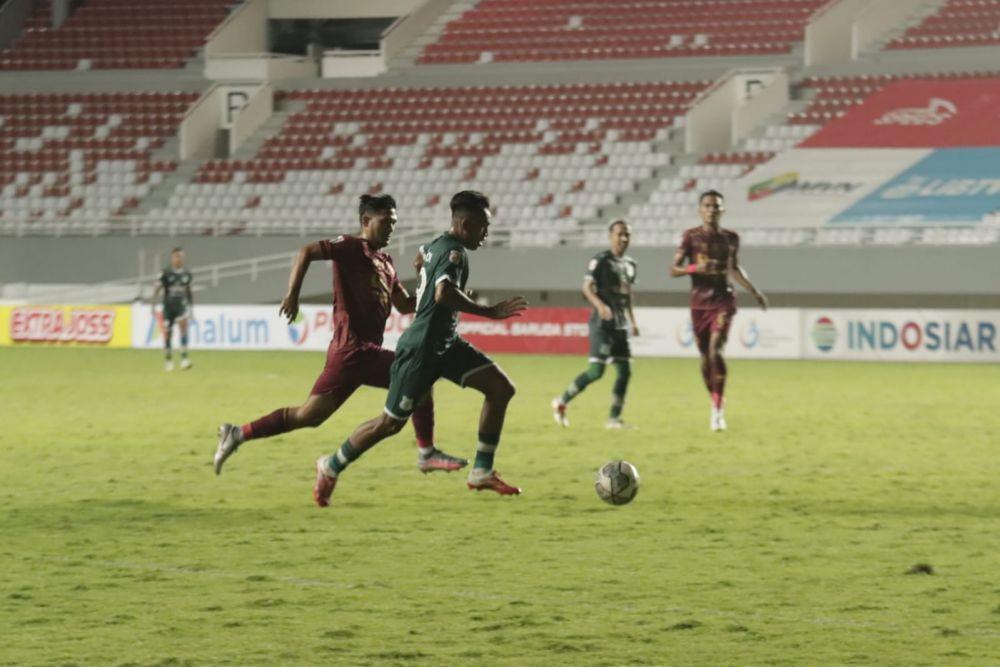 PSMS saat bersua Sriwijaya FC di Stadion Gelora Jakabaring, Kamis (28/10/2021) (Dok.IDN Times/istimewa)