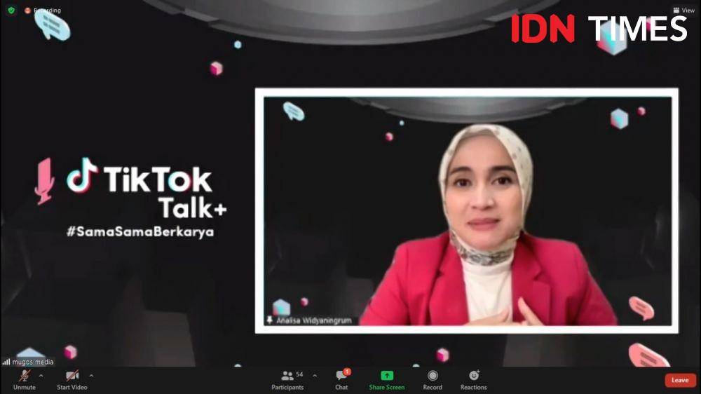 Konferensi Pers Peluncuran TikTok Talk+. Kamis (28/10/2021). (IDN Times/Annisa Nisrina)