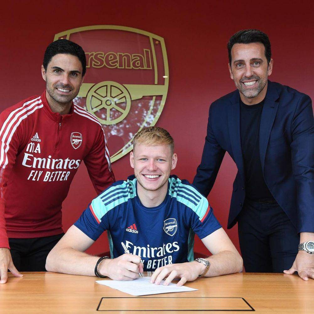 potret Aaron Ramsdale bersama Mikel Arteta dan Edu Gaspar (instagram.com/arsenal)