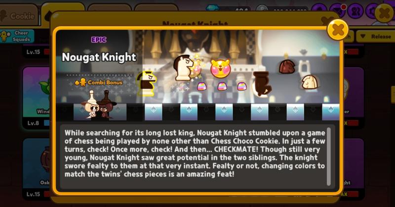 deskripsi Nougat Knight dalam game (dok. Devsisters/Cookie Run: OvenBreak)