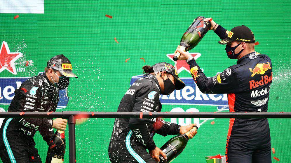 Salah satu perayaan podium Formula 1 (formula1.com)