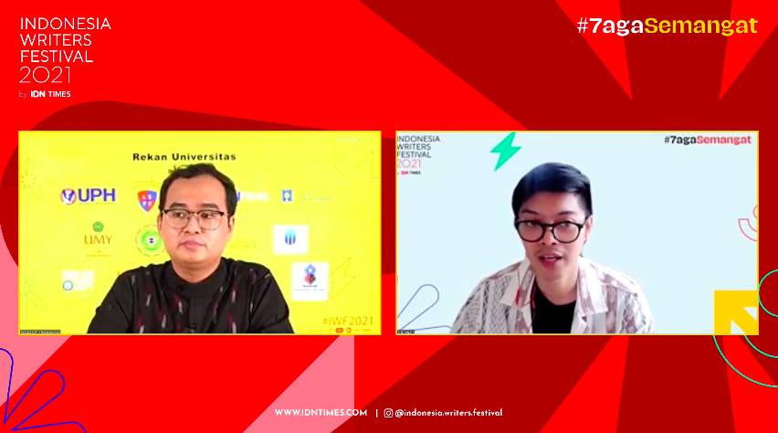 Aulion dalam sesi Menulis Script Vlog. (Dok. Indonesia Writers Festival 2021)