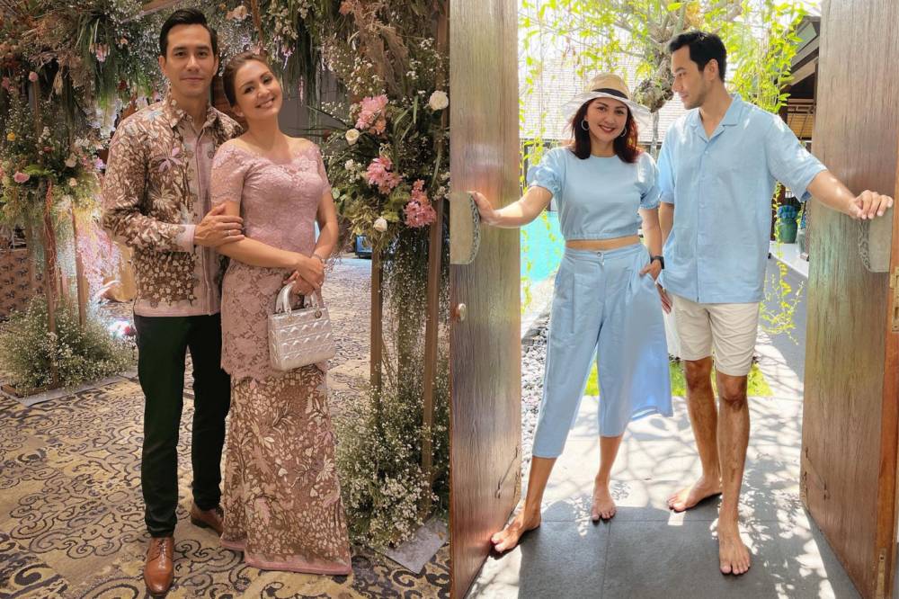 Outfit Couple Donna Agnesia dan Darius Sinathrya. (instagram.com/dagnesia/)