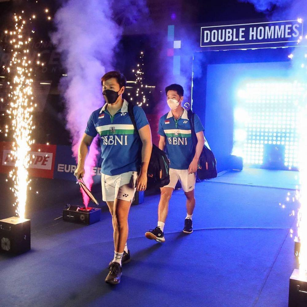 Kevin Sanjaya Sukamuljo/Marcus Fernaldi Gideon di final French Open 2021 (Instagram.com/bwf.official)