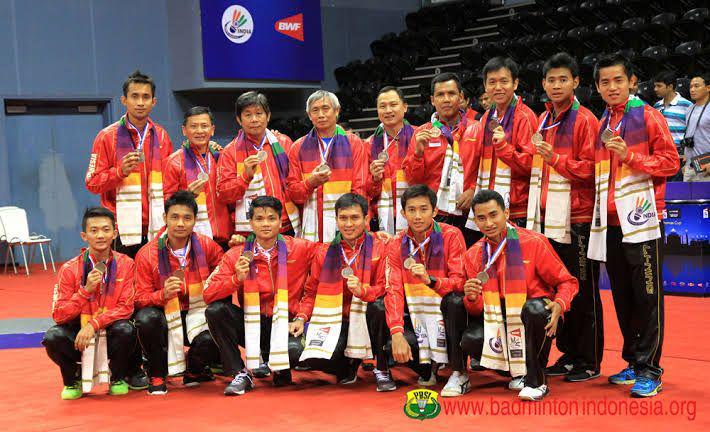 tim Thomas Indonesia di Thomas Cup 2014 (twitter.com/Ahsan Setiawan FC)