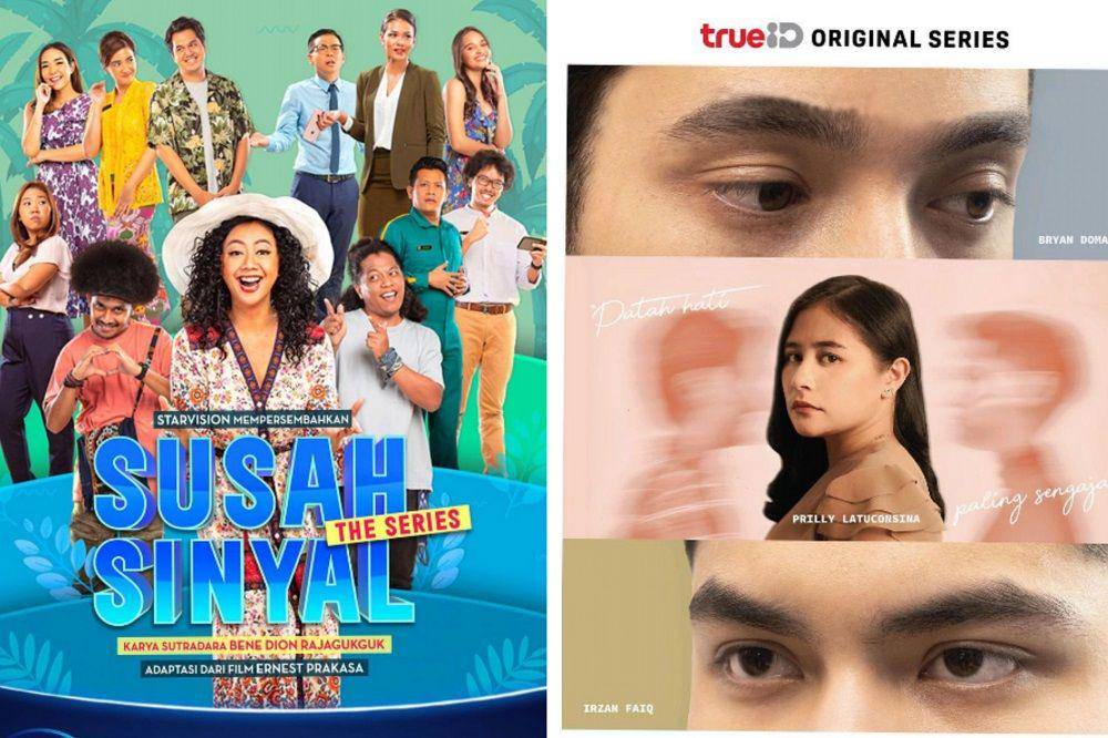 kilas poster Susah Sinyal The Series dan Hari Ini Kenapa, Naira? (instagram.com/susahsinyaltheseries | instagram.com/trueid.id)