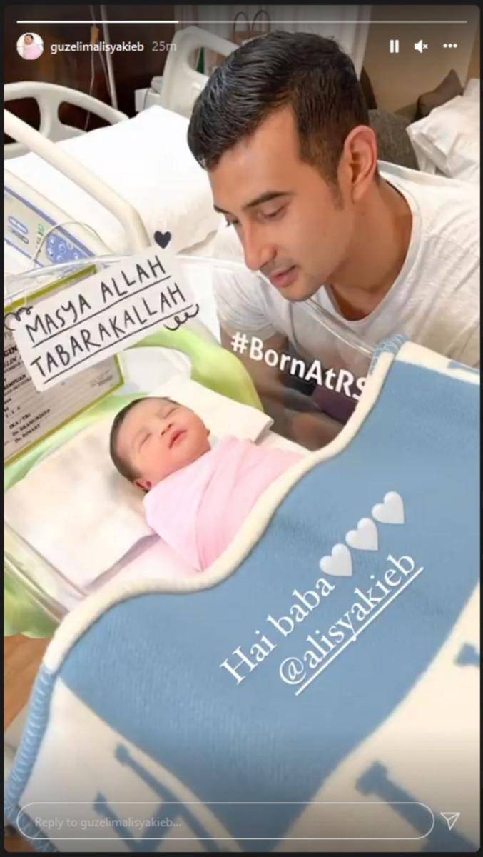 Anak Margin Wierheem dan Ali Syakieb (Instagram.com/guzelimalisyakieb/)