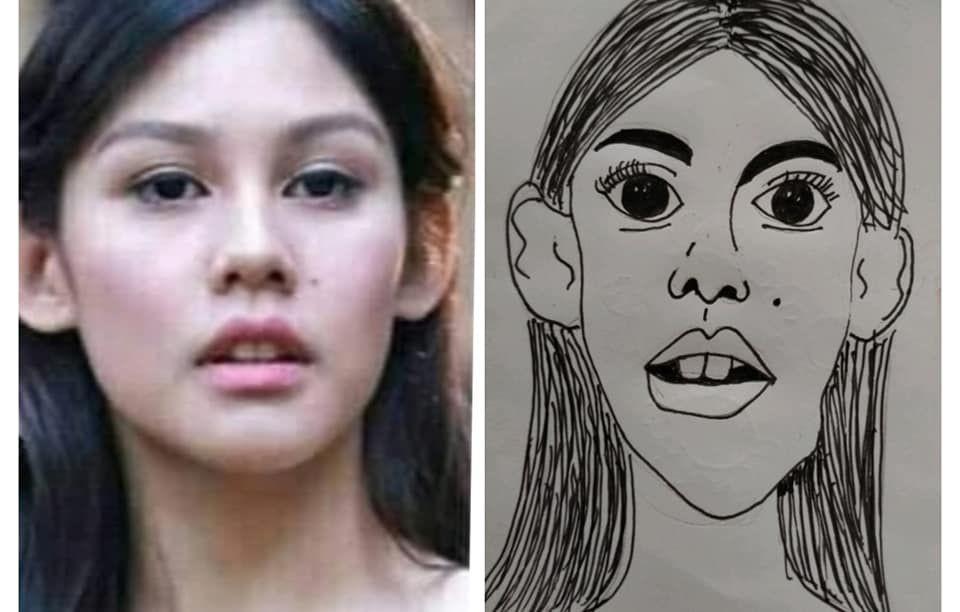 sketsa kocak artis Indonesia (facebook.com/ekone.amalia)