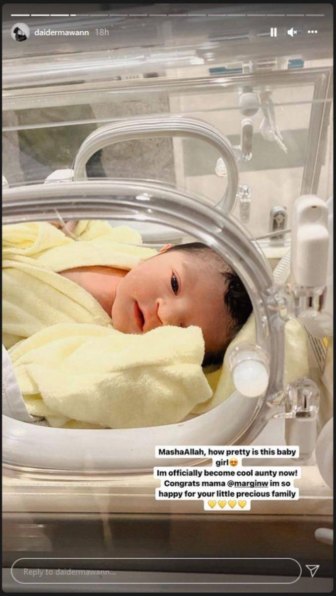 Anak Margin Wierheem dan Ali Syakieb (Instagram.com/daidermawann/)