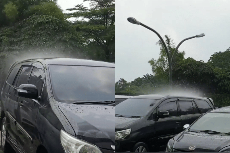 Heboh Fenomena Langka Hujan Lokal Satu Mobil, Ini Cerita Perekamnya