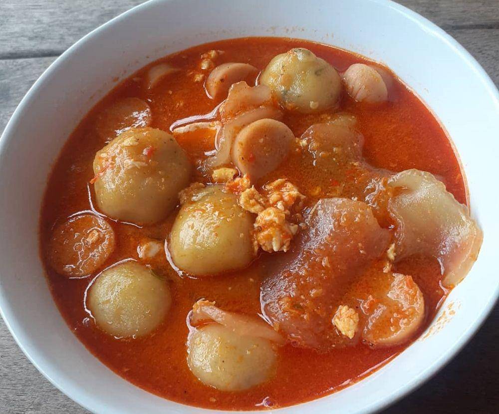 Ilustrasi seblak cilok pedas (instagram.com/afafood.id)