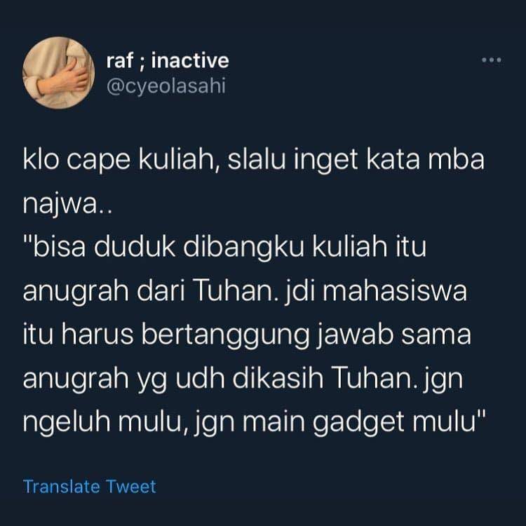 cuitan salah satu pengguna Twitter tentang kehidupan (instagram.com/dramatwitter.id)